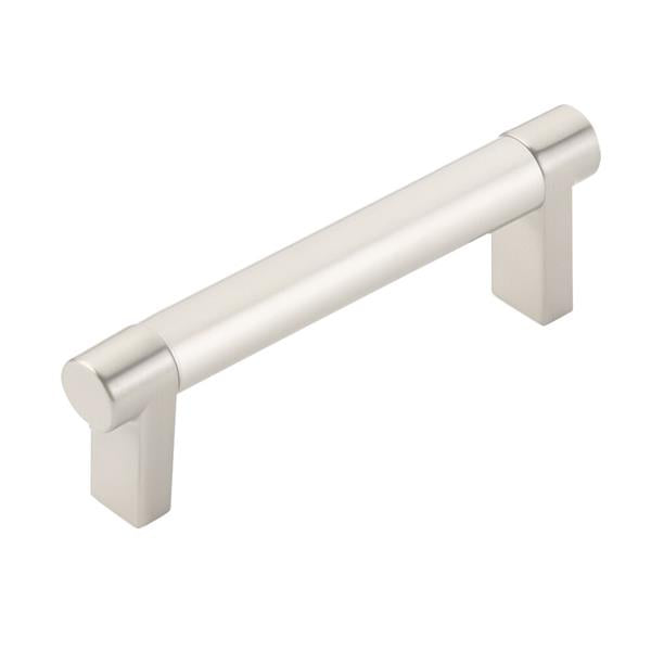 Emtek - Select Cabinet Pull 3-1/2 In C-C, Rectangular Stem, Smooth Bar