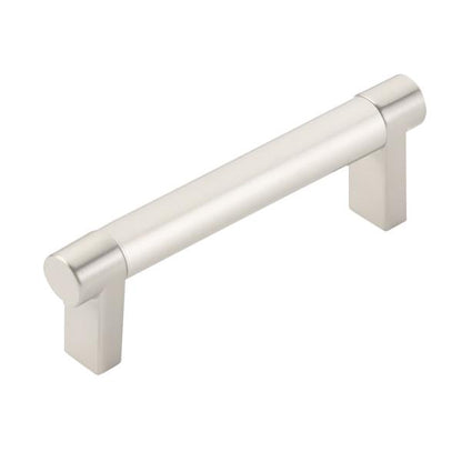 Emtek - Select Cabinet Pull 3-1/2 In C-C, Rectangular Stem, Smooth Bar