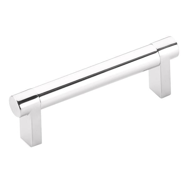 Emtek - Select Cabinet Pull 3-1/2 In C-C, Rectangular Stem, Smooth Bar