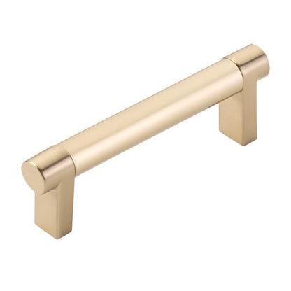 Emtek - Select Cabinet Pull 3-1/2 In C-C, Rectangular Stem, Smooth Bar