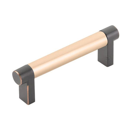 Emtek - Select Cabinet Pull 3-1/2 In C-C, Rectangular Stem, Smooth Bar