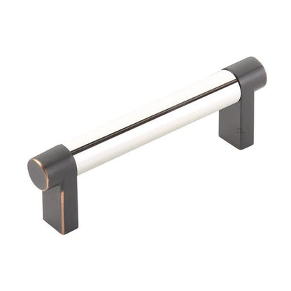 Emtek - Select Cabinet Pull 3-1/2 In C-C, Rectangular Stem, Smooth Bar