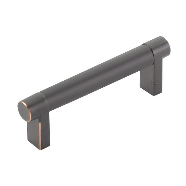 Emtek - Select Cabinet Pull 3-1/2 In C-C, Rectangular Stem, Smooth Bar