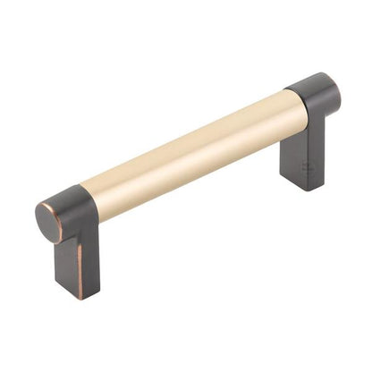 Emtek - Select Cabinet Pull 3-1/2 In C-C, Rectangular Stem, Smooth Bar