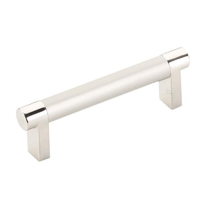 Emtek - Select Cabinet Pull 3-1/2 In C-C, Rectangular Stem, Smooth Bar