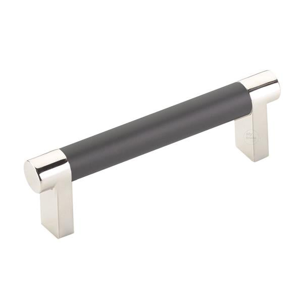 Emtek - Select Cabinet Pull 3-1/2 In C-C, Rectangular Stem, Smooth Bar