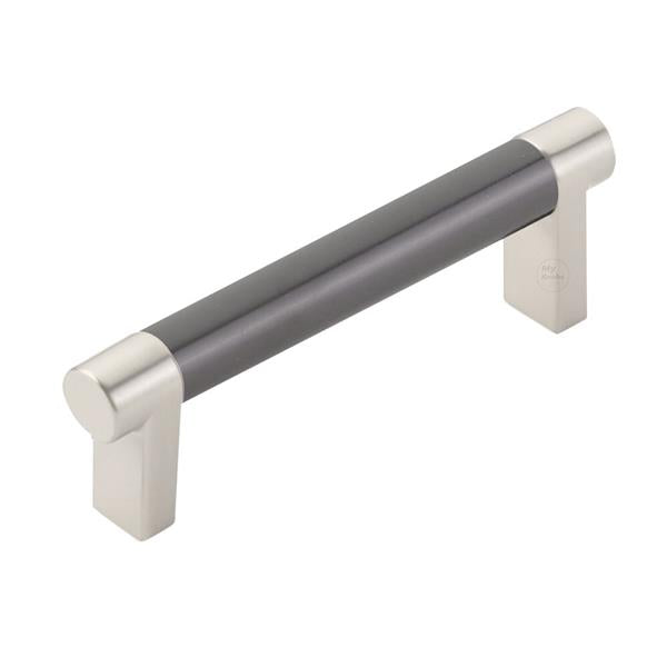 Emtek - Select Cabinet Pull 3-1/2 In C-C, Rectangular Stem, Smooth Bar