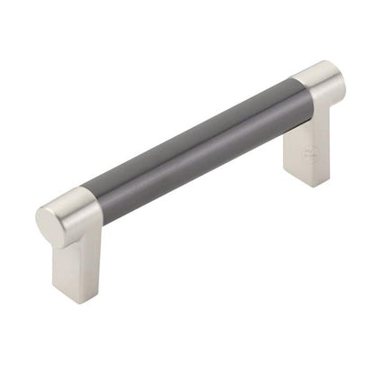 Emtek - Select Cabinet Pull 3-1/2 In C-C, Rectangular Stem, Smooth Bar