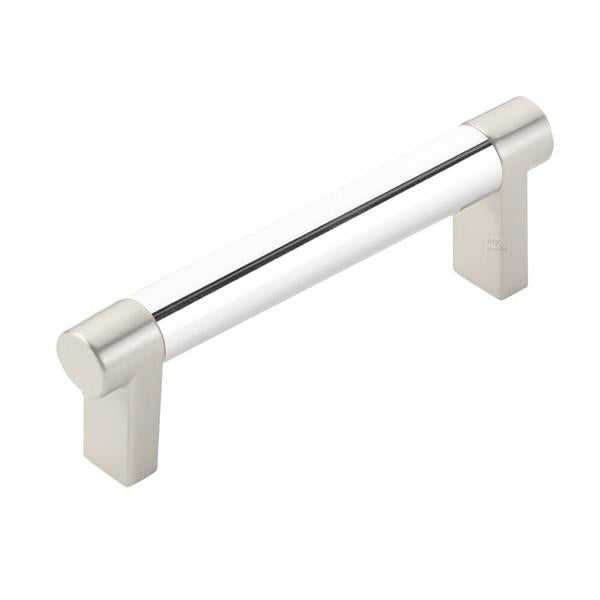 Emtek - Select Cabinet Pull 3-1/2 In C-C, Rectangular Stem, Smooth Bar