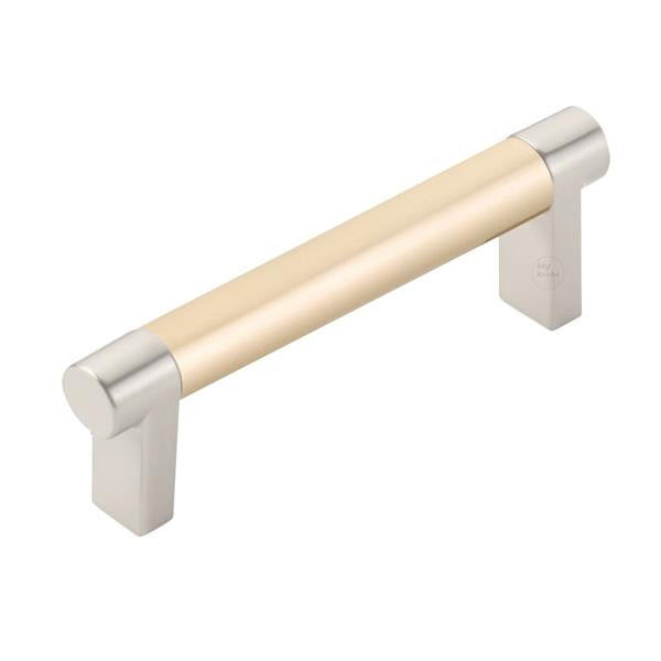Emtek - Select Cabinet Pull 3-1/2 In C-C, Rectangular Stem, Smooth Bar
