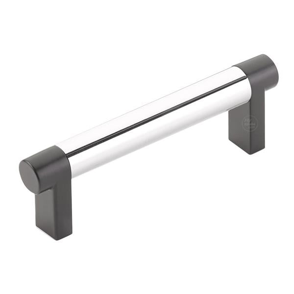 Emtek - Select Cabinet Pull 3-1/2 In C-C, Rectangular Stem, Smooth Bar