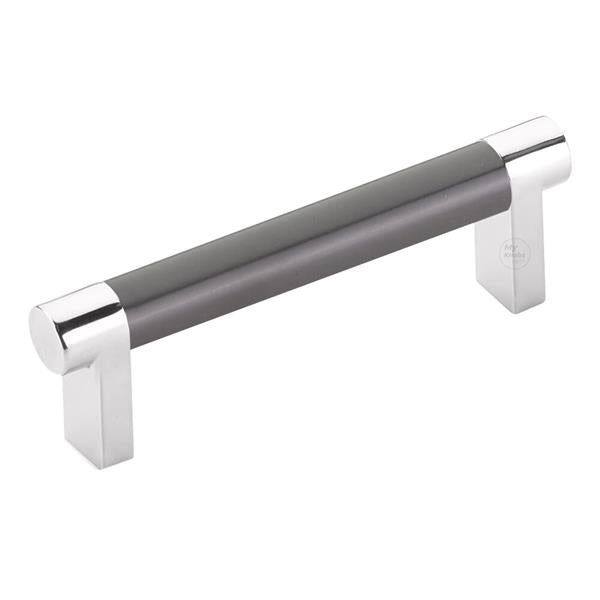 Emtek - Select Cabinet Pull 3-1/2 In C-C, Rectangular Stem, Smooth Bar
