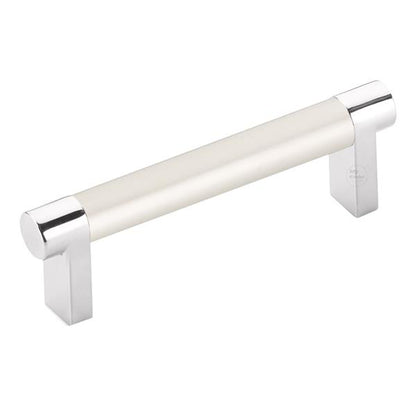 Emtek - Select Cabinet Pull 3-1/2 In C-C, Rectangular Stem, Smooth Bar