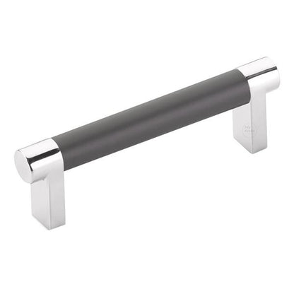 Emtek - Select Cabinet Pull 3-1/2 In C-C, Rectangular Stem, Smooth Bar