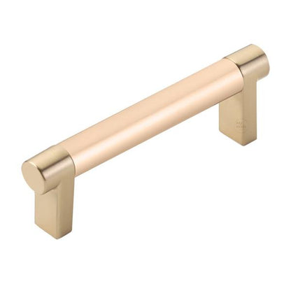 Emtek - Select Cabinet Pull 3-1/2 In C-C, Rectangular Stem, Smooth Bar