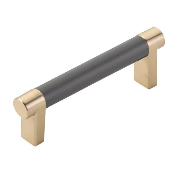 Emtek - Select Cabinet Pull 3-1/2 In C-C, Rectangular Stem, Smooth Bar