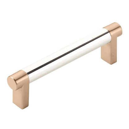 Emtek - Select Cabinet Pull 4 In C-C, Rectangular Stem, Smooth Bar