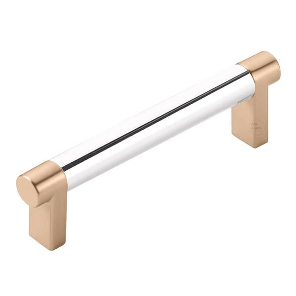 Emtek - Select Cabinet Pull 4 In C-C, Rectangular Stem, Smooth Bar