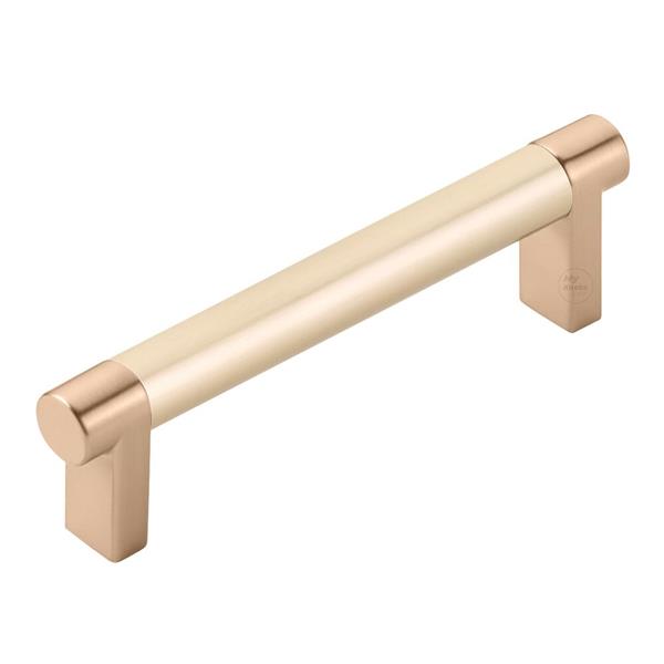 Emtek - Select Cabinet Pull 4 In C-C, Rectangular Stem, Smooth Bar