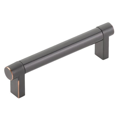 Emtek - Select Cabinet Pull 4 In C-C, Rectangular Stem, Smooth Bar
