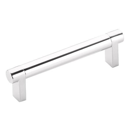 Emtek - Select Cabinet Pull 4 In C-C, Rectangular Stem, Smooth Bar