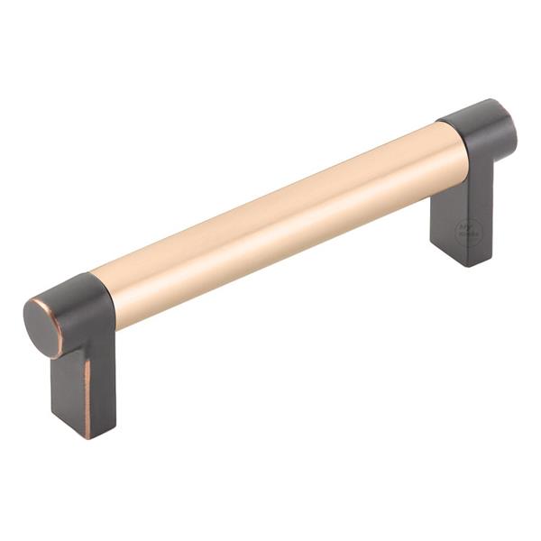 Emtek - Select Cabinet Pull 4 In C-C, Rectangular Stem, Smooth Bar