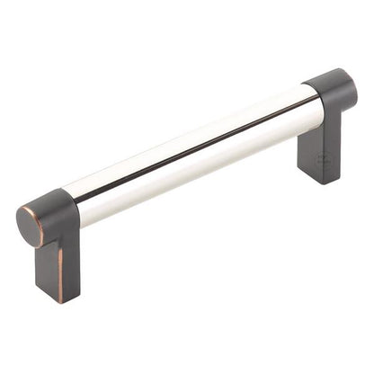 Emtek - Select Cabinet Pull 4 In C-C, Rectangular Stem, Smooth Bar