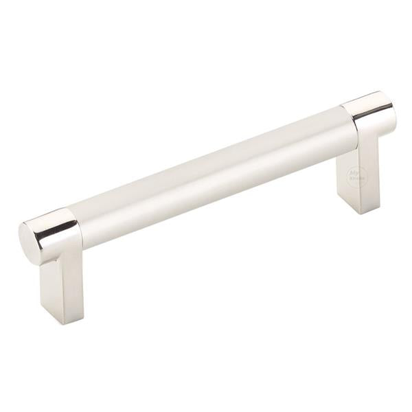 Emtek - Select Cabinet Pull 4 In C-C, Rectangular Stem, Smooth Bar