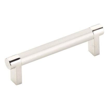 Emtek - Select Cabinet Pull 4 In C-C, Rectangular Stem, Smooth Bar