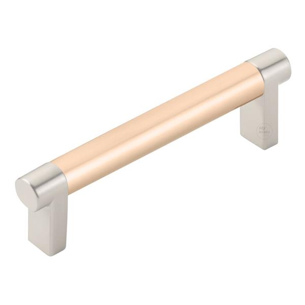 Emtek - Select Cabinet Pull 4 In C-C, Rectangular Stem, Smooth Bar