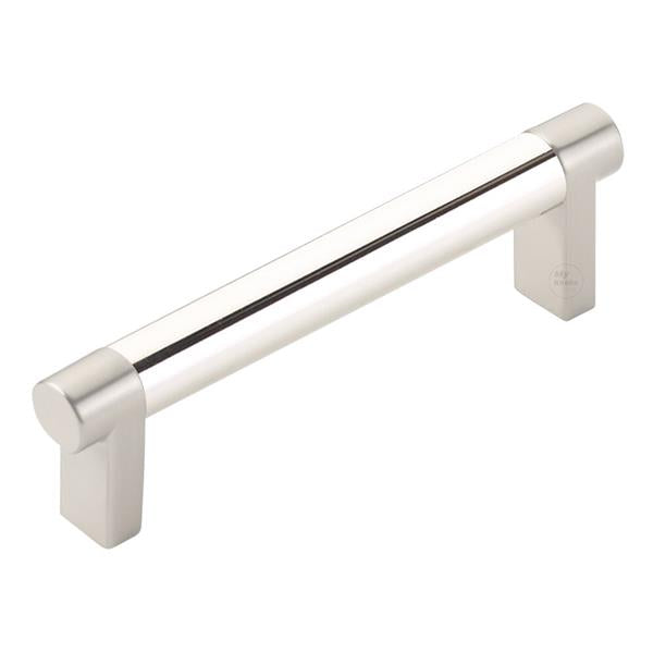 Emtek - Select Cabinet Pull 4 In C-C, Rectangular Stem, Smooth Bar