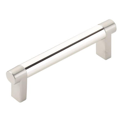 Emtek - Select Cabinet Pull 4 In C-C, Rectangular Stem, Smooth Bar