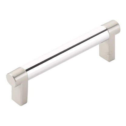 Emtek - Select Cabinet Pull 4 In C-C, Rectangular Stem, Smooth Bar