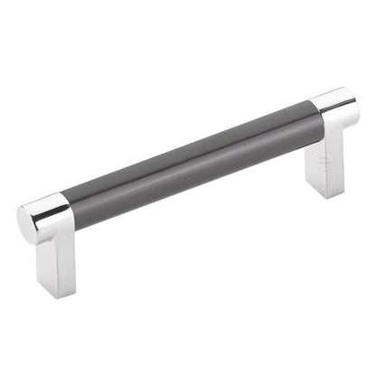 Emtek - Select Cabinet Pull 4 In C-C, Rectangular Stem, Smooth Bar