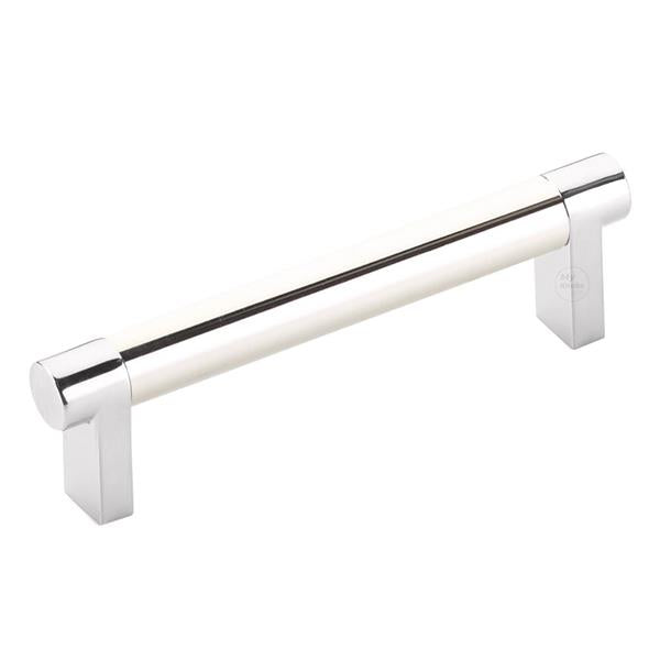 Emtek - Select Cabinet Pull 4 In C-C, Rectangular Stem, Smooth Bar