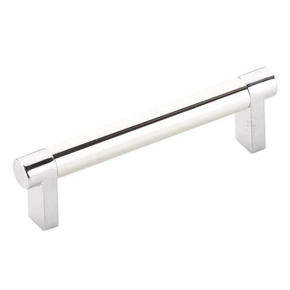 Emtek - Select Cabinet Pull 4 In C-C, Rectangular Stem, Smooth Bar