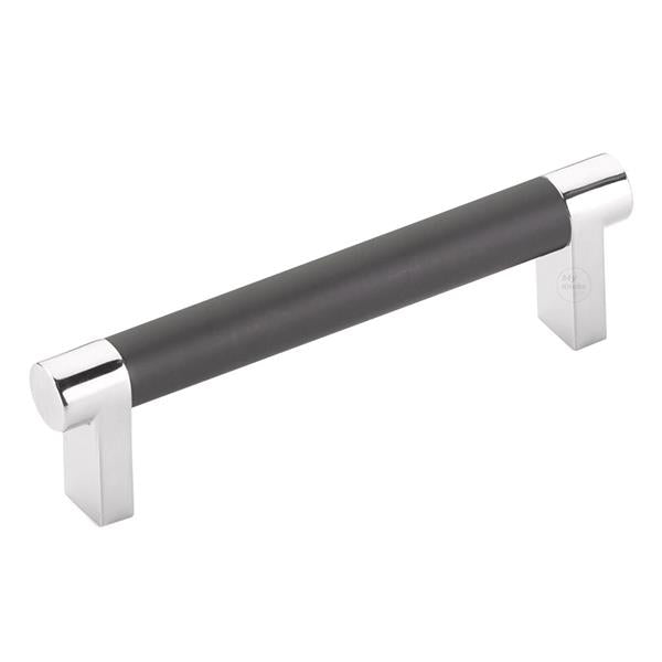 Emtek - Select Cabinet Pull 4 In C-C, Rectangular Stem, Smooth Bar