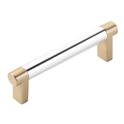 Emtek - Select Cabinet Pull 4 In C-C, Rectangular Stem, Smooth Bar