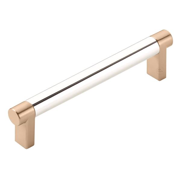 Emtek - Select Cabinet Pull 5 In C-C, Rectangular Stem, Smooth Bar
