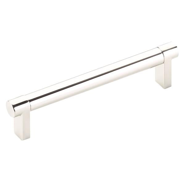 Emtek - Select Cabinet Pull 5 In C-C, Rectangular Stem, Smooth Bar