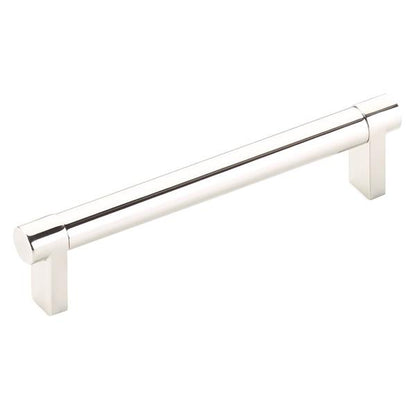 Emtek - Select Cabinet Pull 5 In C-C, Rectangular Stem, Smooth Bar