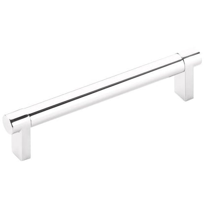 Emtek - Select Cabinet Pull 5 In C-C, Rectangular Stem, Smooth Bar