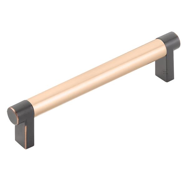 Emtek - Select Cabinet Pull 5 In C-C, Rectangular Stem, Smooth Bar