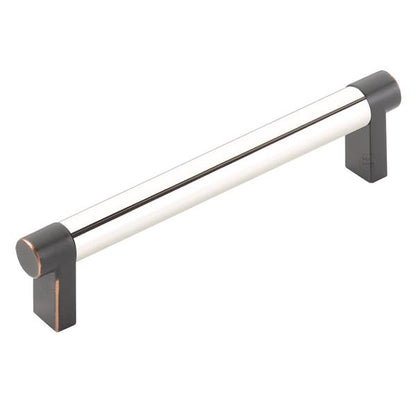 Emtek - Select Cabinet Pull 5 In C-C, Rectangular Stem, Smooth Bar