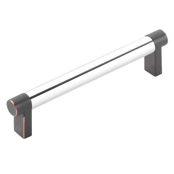 Emtek - Select Cabinet Pull 5 In C-C, Rectangular Stem, Smooth Bar