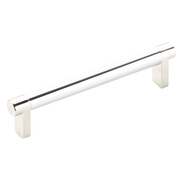 Emtek - Select Cabinet Pull 5 In C-C, Rectangular Stem, Smooth Bar