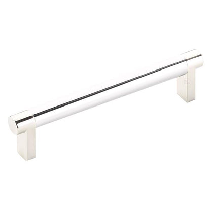 Emtek - Select Cabinet Pull 5 In C-C, Rectangular Stem, Smooth Bar