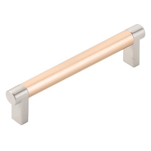 Emtek - Select Cabinet Pull 5 In C-C, Rectangular Stem, Smooth Bar