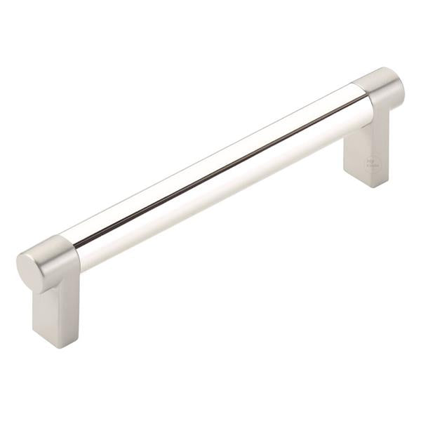Emtek - Select Cabinet Pull 5 In C-C, Rectangular Stem, Smooth Bar