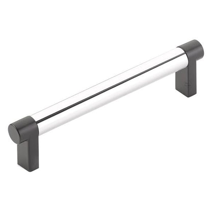 Emtek - Select Cabinet Pull 5 In C-C, Rectangular Stem, Smooth Bar